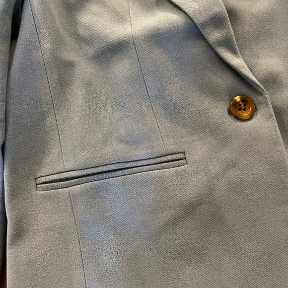 Ann Taylor One Button Blazer in Cornflower Blue Sz 0 - Picture 6 of 8